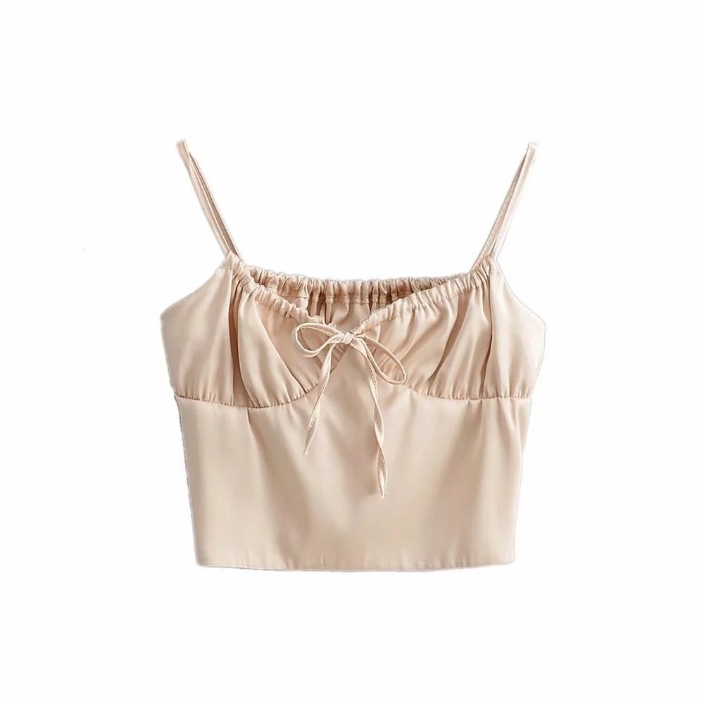 Blusa de alça em cetim duplo - VEZTIVIA