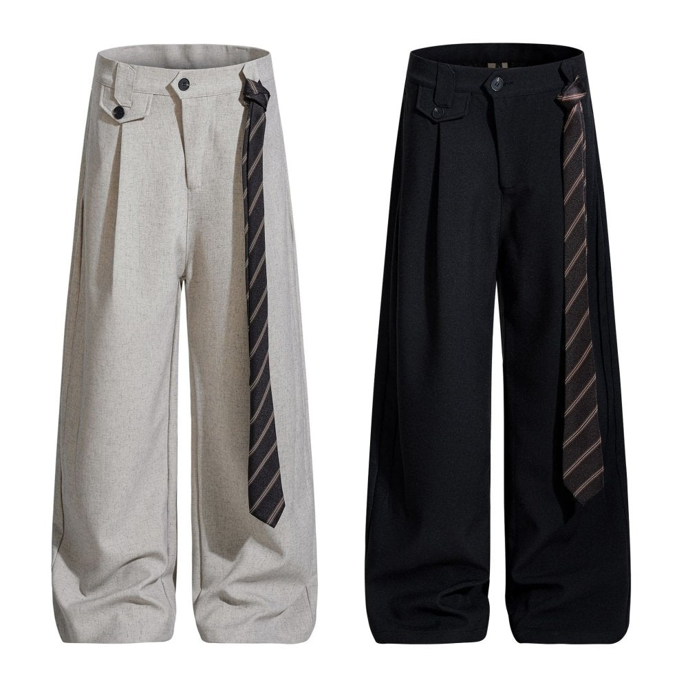 Calça Alfaiataria Casual em Linho Wide Leg - VEZTIVIA