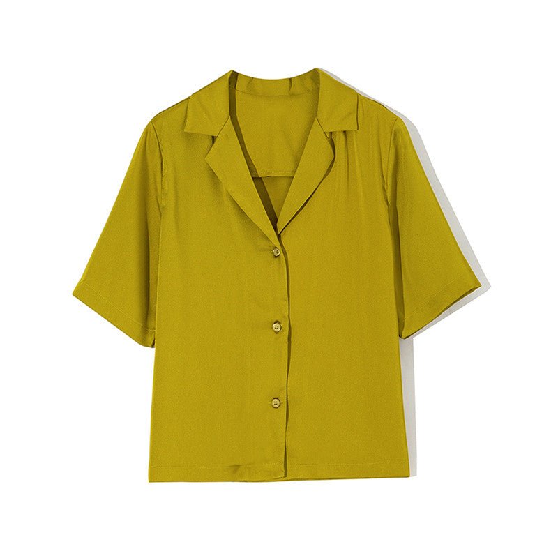 Camisa de cetim de seda - VEZTIVIA
