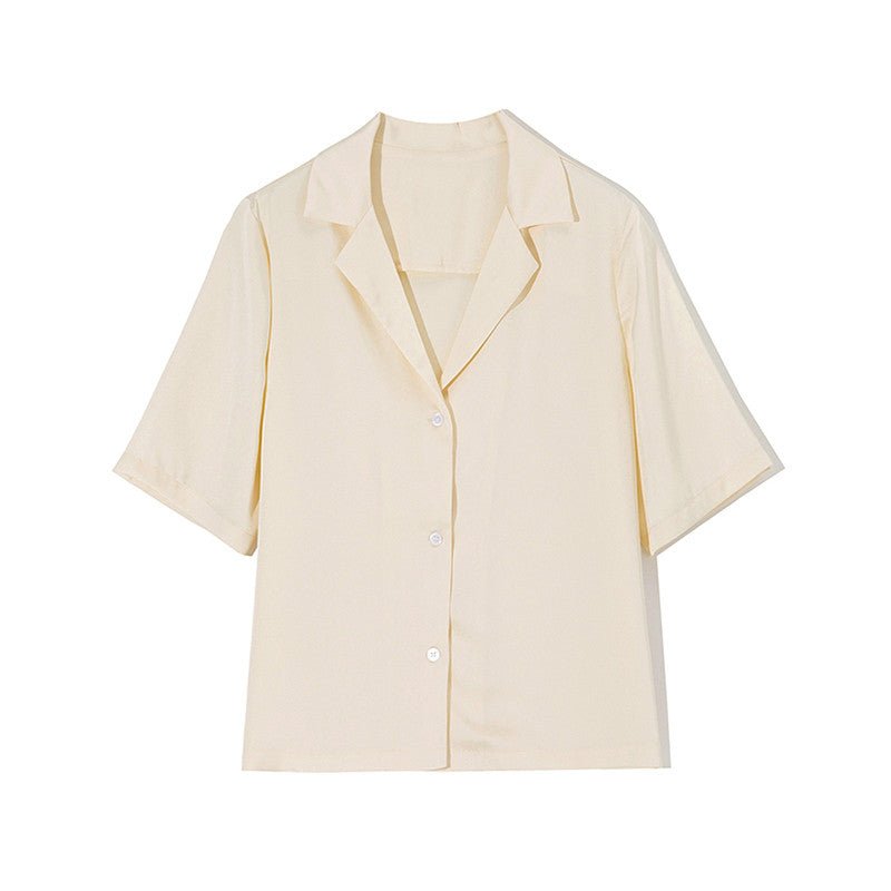 Camisa de cetim de seda - VEZTIVIA