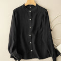 Camisa Feminina Casual Retrô (Algodão e Linho) - VEZTIVIA