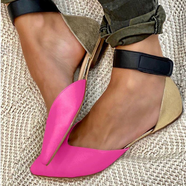 Fashion Personality Velcro Hollowed Sandals Women - VEZTIVIA
