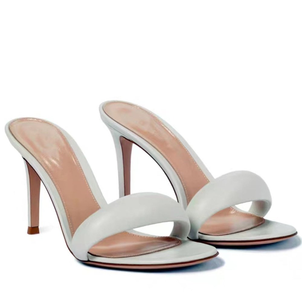 Plus Size One - line Round Head Woman High - heeled Shoes - VEZTIVIA