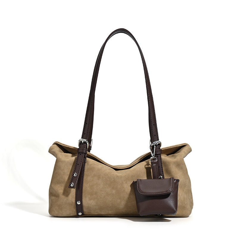 Retro Suede Pillow Bag For Women Large Capacity Perfect For Fall And Winter - VEZTIVIA
