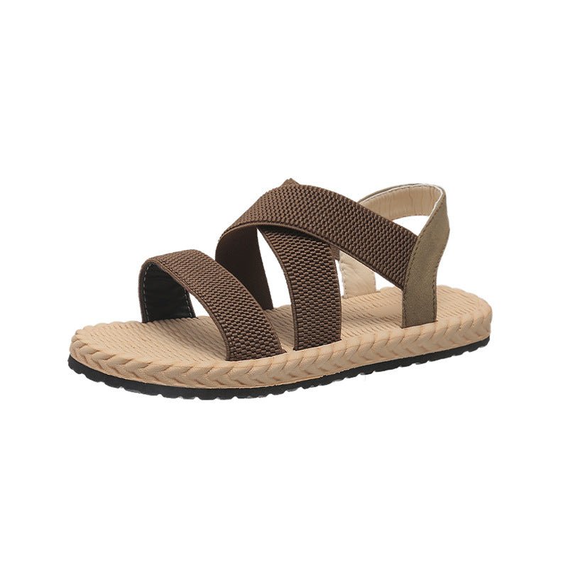 Sandália Flat Com Sola Macia e Tiras Cruzadas - VEZTIVIA