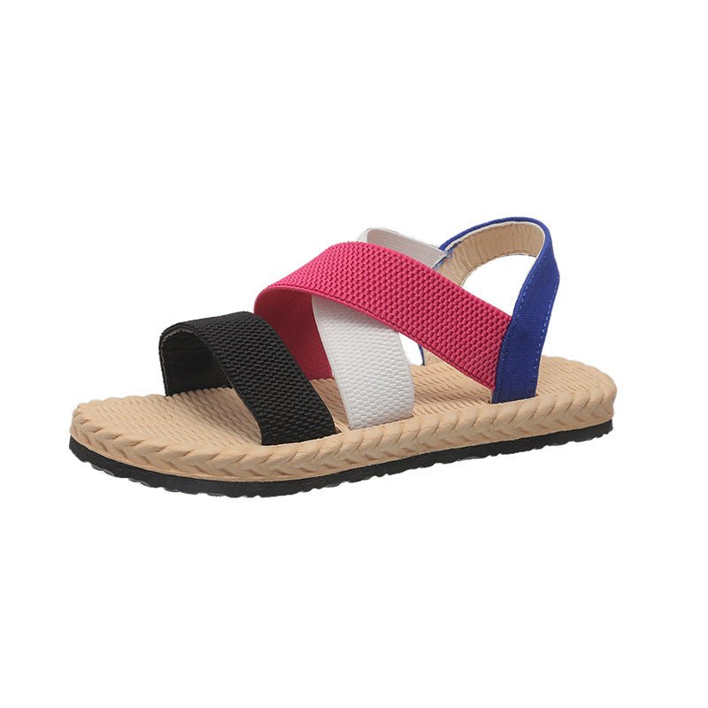 Sandália Flat Com Sola Macia e Tiras Cruzadas - VEZTIVIA