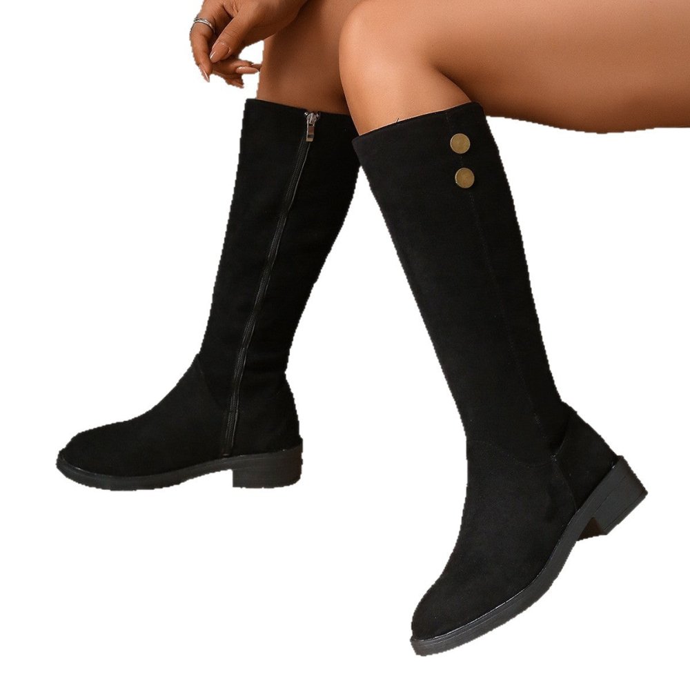 Suede Side - zip Ankle In British Style Slim - fit Womens Boots - VEZTIVIA