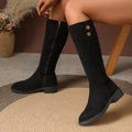 Suede Side - zip Ankle In British Style Slim - fit Womens Boots - VEZTIVIA