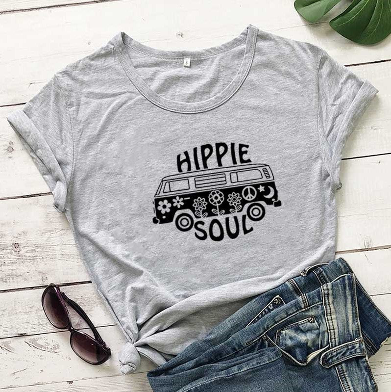T-Shirt Hippie Soul em Algodão - VEZTIVIA
