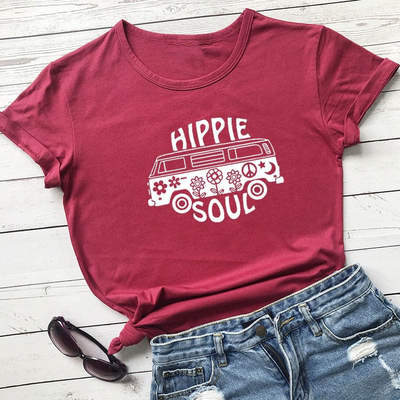 T-Shirt Hippie Soul em Algodão - VEZTIVIA