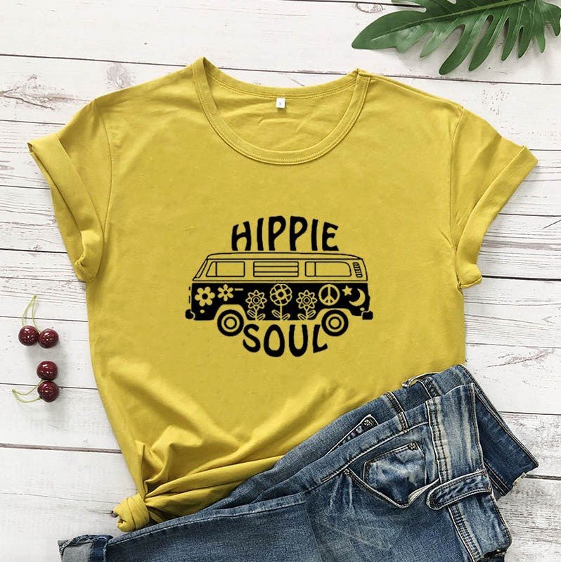 T-Shirt Hippie Soul em Algodão - VEZTIVIA