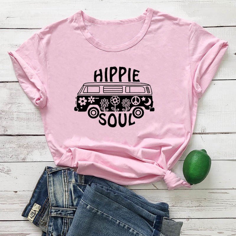 T-Shirt Hippie Soul em Algodão - VEZTIVIA