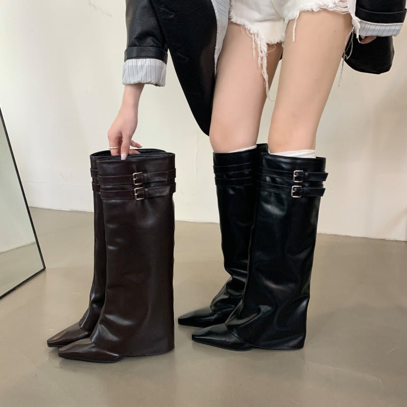 Temperament Wild Sleeve Fashion Boots - VEZTIVIA