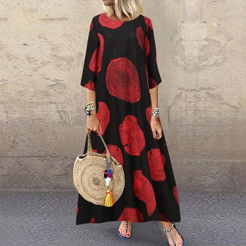Vestido de Algodão e Linho Estilo Retrô - VEZTIVIA