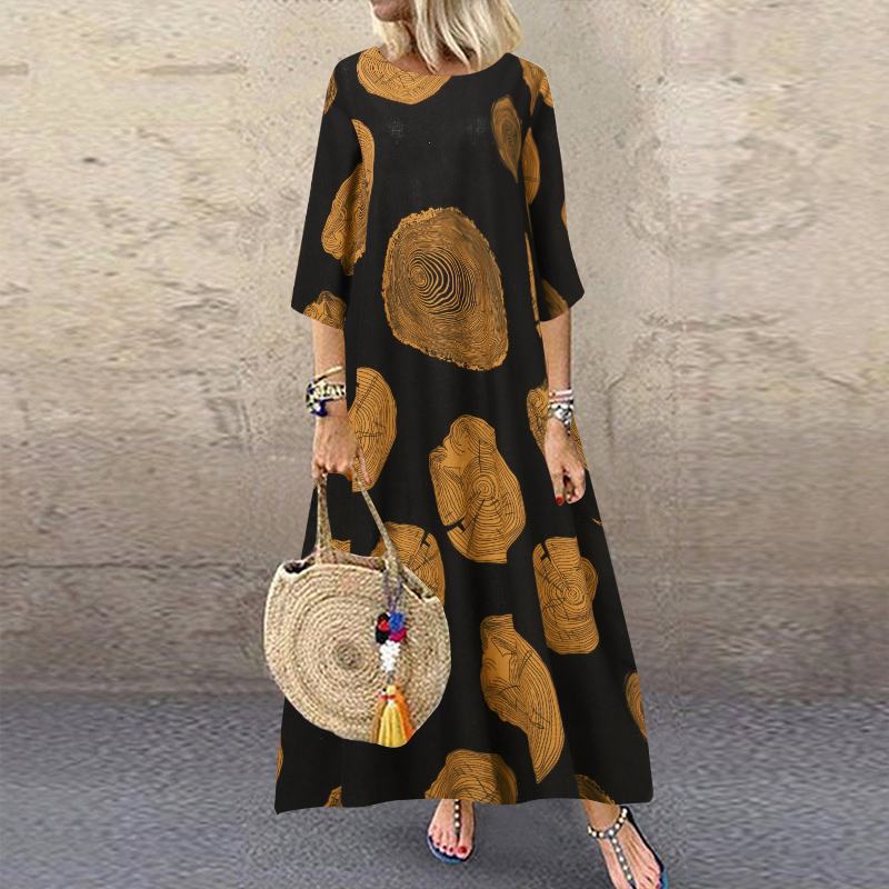 Vestido de Algodão e Linho Estilo Retrô - VEZTIVIA