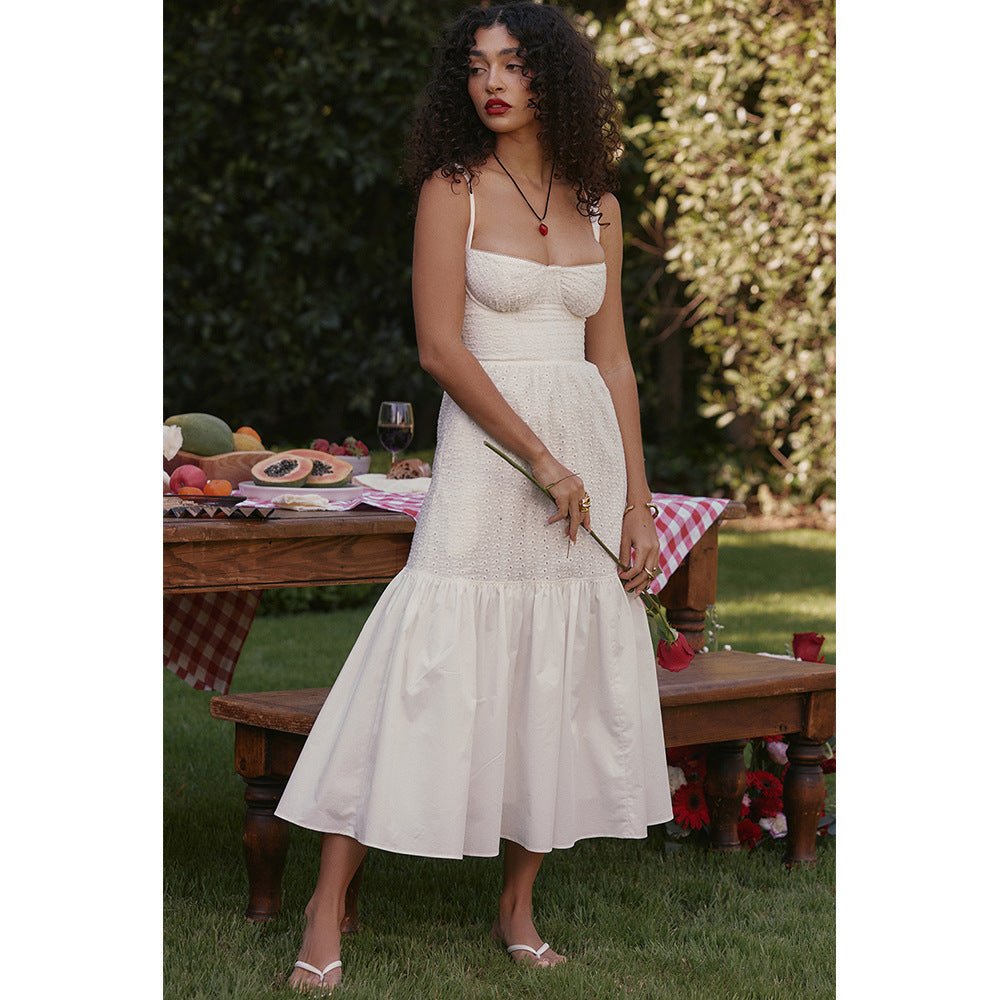 Vestido Midi em Algodão e Linho - VEZTIVIA