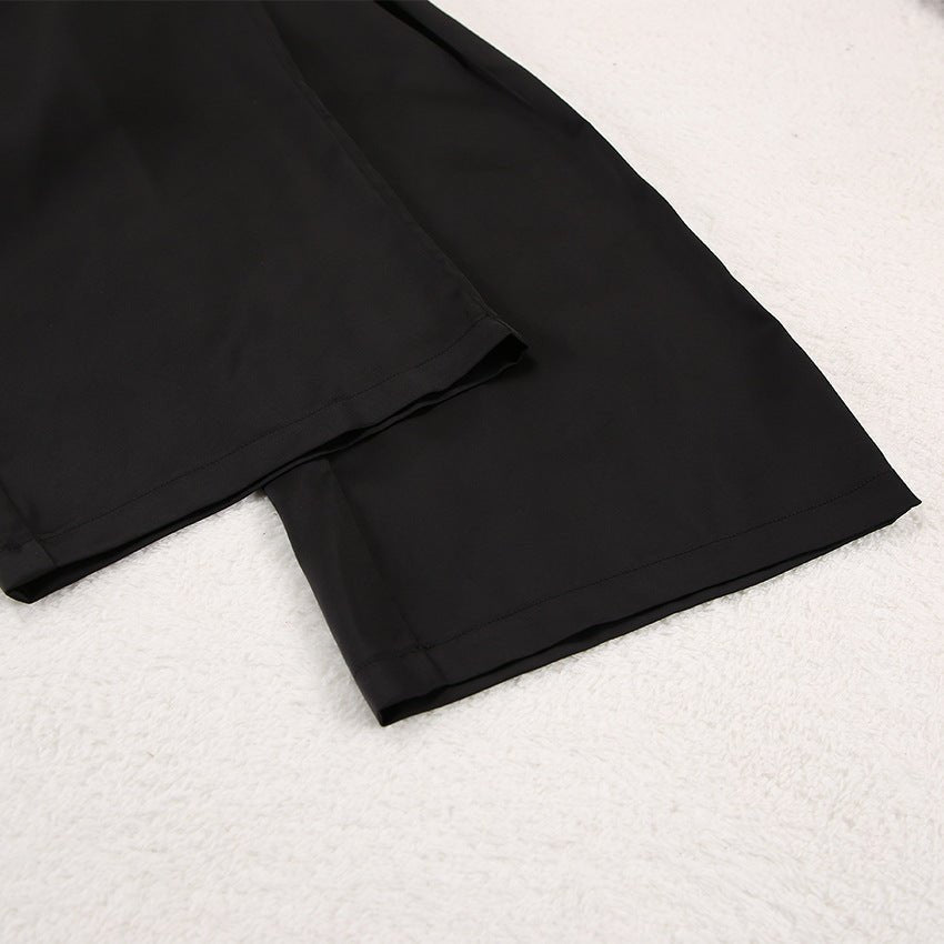 Women's Home Silk Pure Color Pajamas - VEZTIVIA