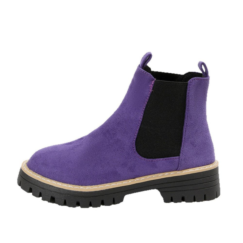 Women's Round - Toe Fashionable Casual All - Match Boots - VEZTIVIA