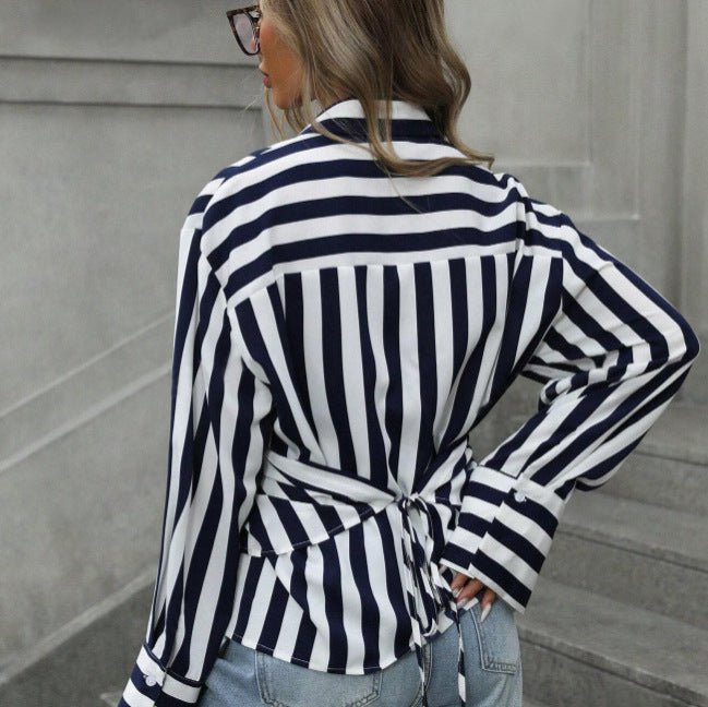 Women's Striped Loose Shirt - VEZTIVIA